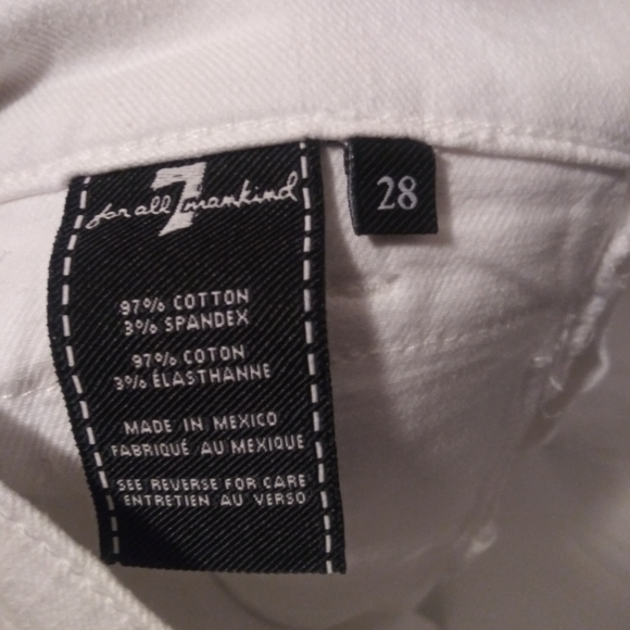 7 for all man kind - GEORGIA IN WHITE RUNWAY DENIM - Picture 5 of 5